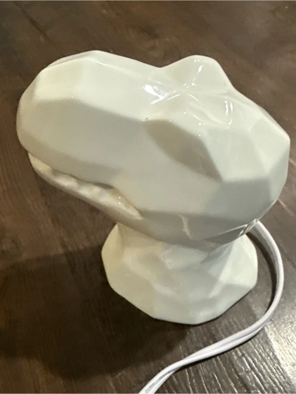 White Geometric Dinosaur Table Lamp/Night Light